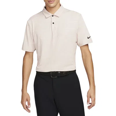 Nike Dri-fit Tour Golf Polo In Pink Oxford/black