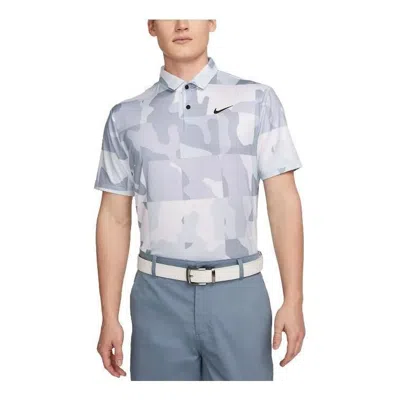 Nike Dri-fit Tour Golf Polo Shirt 'camo' In Gray
