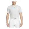 Nike Dri-fit Tour Golf Polo Shirt 'light Grey' In White