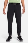 Nike Dri-fit Tour Repel Water Repellent Jogger Golf Pants In Black