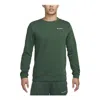 Nike Dri-fit Track Club Fleece Long-sleeve Crew Neck Running Sweatshirt 'fir' In Green
