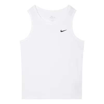NIKE NIKE DRI-FIT TRAINING BREATHABLE CASUAL SPORTS QUICK DRY VEST WHITE
