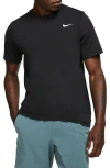 Nike Men's Big & Tall Dri-fit Logo Training T-shirt In 010 Black/white