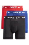 Nike Men's Dri-fit Ultra Comfort Boxer Briefs (3-pack) In Red/ Deep Royal Blue/ Black