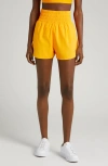 Nike Dri-fit Ultrahigh Waist 3-inch Brief Lined Shorts In Yellow