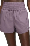 Nike Women's One Dri-fit Ultra High-waisted 3" Brief-lined Shorts In Violet Dust/reflective Silver
