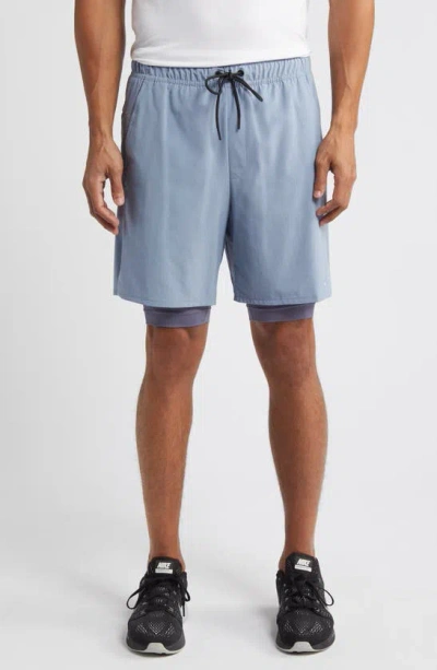 Nike Men's Unlimited Dri-fit 7" 2-in-1 Versatile Shorts In Blue