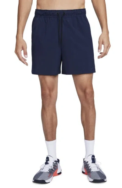 Nike Men's Unlimited Dri-fit 5" Unlined Versatile Shorts In Obsidian/ Black/ Obsidian
