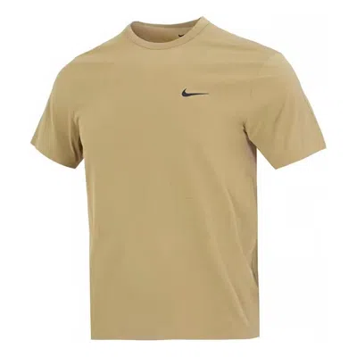 Nike Dri-fit Uv Hyverse T-shirt 'khaki' In Brown