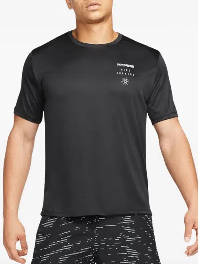 Nike Dri-fit Uv Miler "black" Running T-shirt