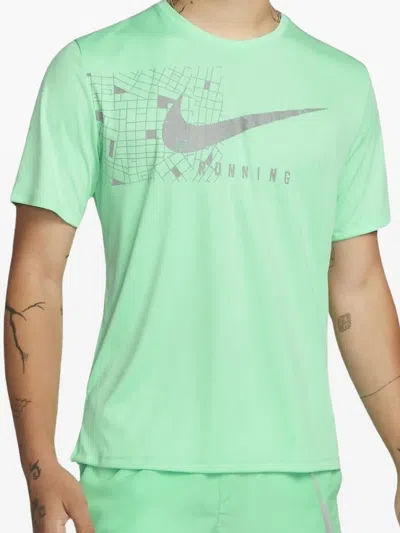 Nike Dri-fit Uv Run Division Green Glow T-shirt