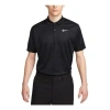 Nike Casual Breathable Solid Color Golf Short Sleeve Polo Shirt Black In Black