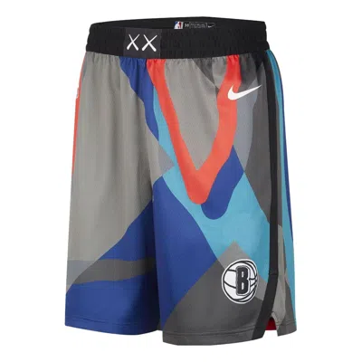 Nike Dri-fit X Kaws Brooklyn Nets 2023/24 City Edition Nba Swingman Shorts 'multi-color'