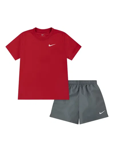 Nike Kids' Dri-ft Logo T-shirt Shorts Set In Red