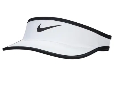 Nike Dri-fit Ace Kids Swoosh Visor Casual Visor White/black, Polyester/spandex