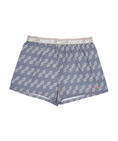 Nike Dri-fit Boxers With Branded Elastic Waistband 3-pack In Blue / Black / Grey