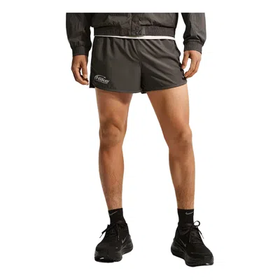 Nike Dri-fit Brief-lined Running Shorts 'medium Ash' In Multi