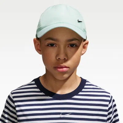 Nike Dri-fit Club Kids' Unstructured Metal Swoosh Cap In Green