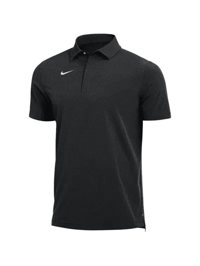 Nike Dri-fit Coach Short-sleeve Polo Shirt In Black