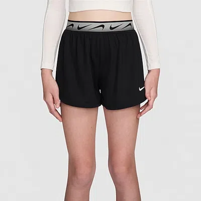 Nike Dri-fit Dash Big Kid Girls High Rise Running Short In Black