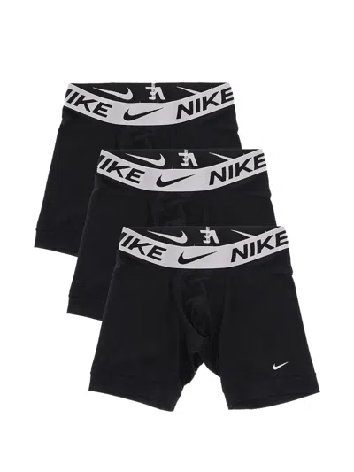 Nike Dri-fit Essential Micro Boxer Briefs Set (set Of Three) In Black