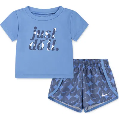 Nike Babies'  Dri-fit Essentials Sprinter Set In Blue