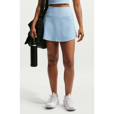 Nike Dri-fit Gingham Performance Skort In Blue