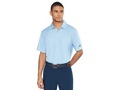 Nike Dri-fit Good Polo Short Sleeve Floral In Blue