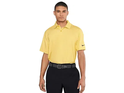 Nike Dri-fit Good Polo Short Sleeve Floral In Yellow