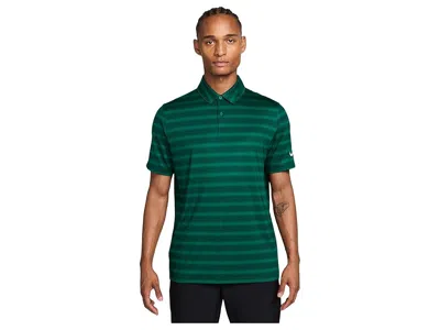 Nike Dri-fit Good Polo Short Sleeve Stripe In Green