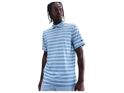 Nike Dri-fit Good Polo Short Sleeve Stripe In Blue