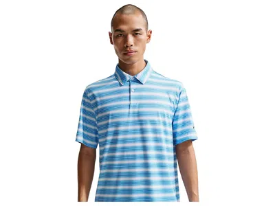 Nike Dri-fit Good Polo Short Sleeve Stripe In Blue