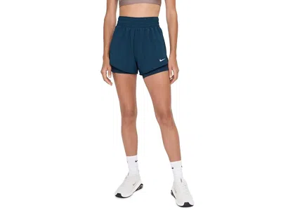 Nike Dri-fit High-waisted 3 2-in-1 Shorts In Blue