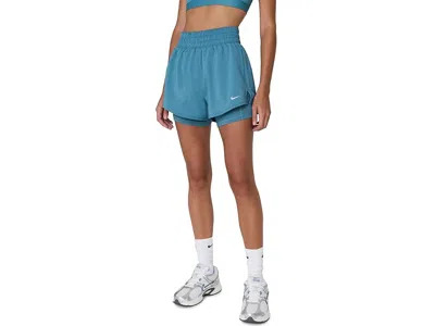 Nike Dri-fit High-waisted 3 2-in-1 Shorts In Blue