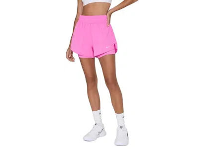 Nike Dri-fit High-waisted 3 2-in-1 Shorts In Pink
