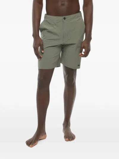 Nike Dri-fit Logo-print Shorts In Green