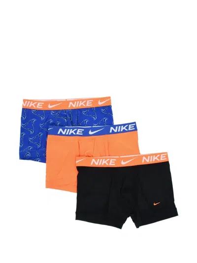 Nike Dri-fit Logo-waistband Boxer Briefs In Orange