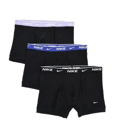 Nike Dri-fit Monogram Boxers 3-pack In Black