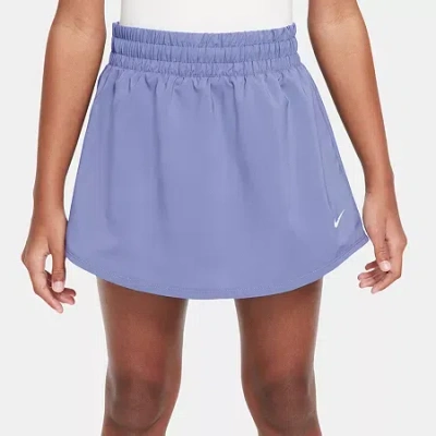 Nike Dri-fit One Big Kid Girls Skort In Purple