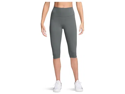 Nike Dri-fit One High-waisted Capri Leggings In Gray