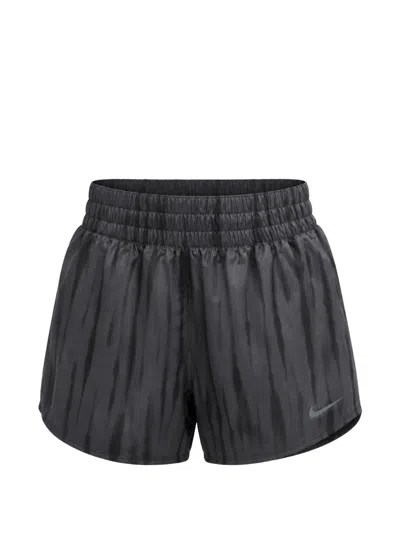 Nike Dri-fit One High-waisted Printed Shorts In Black