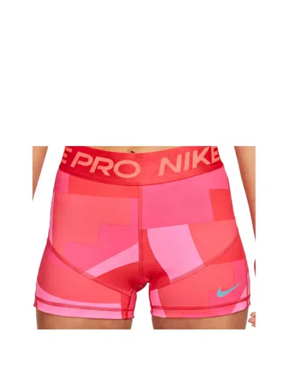 Nike Dri-fit Pro "bright Crimson/hot Punch" Shorts In Pink