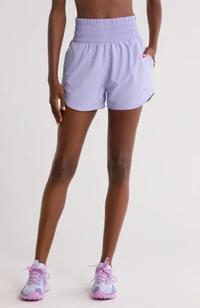 Nike Dri-fit Ultrahigh Waist 3-inch Brief Lined Shorts In Purple