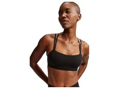 Nike Dri-fit Zenvy Strappy Light Support Padded Sports Bra In Black