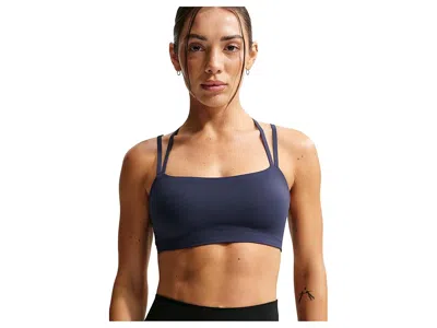 Nike Dri-fit Zenvy Strappy Light Support Padded Sports Bra In Blue