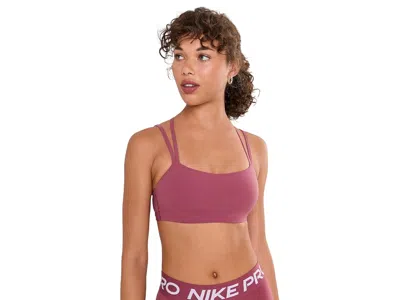 Nike Dri-fit Zenvy Strappy Light Support Padded Sports Bra Women's Bra Pink Smoke/white: Md (us 8-10), Po