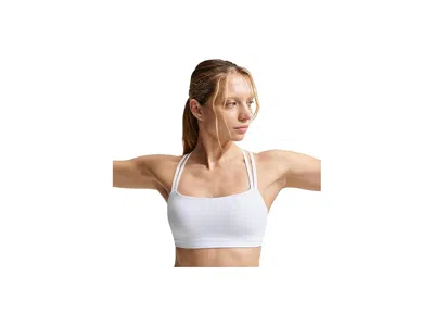 Nike Dri-fit Zenvy Strappy Light Support Padded Sports Bra Women's Bra White/cool Grey: Sm (us 4-6)