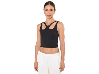 Nike Dri-fit Zenvy Tank Top Novelty Sports Bra Women's Bra Black/cool Grey: Lg (us 12-14), Elastane/polye