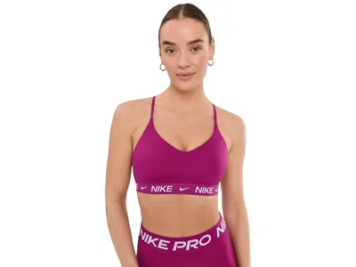 Nike Dri-fittm Indy Light-support Bra Women's Bra True Berry: Md, Elastane/nylon/polyester In Pink