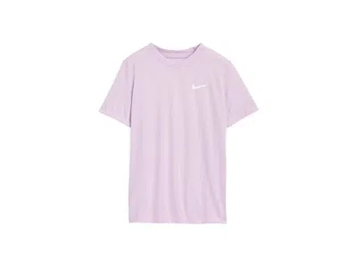 Nike Dri-fittm Legend T-shirts Swoosh Lbr (little Kid/big Kid) Kid's Clothing Doll : Lg (14-16 Big Kid),  In Pink